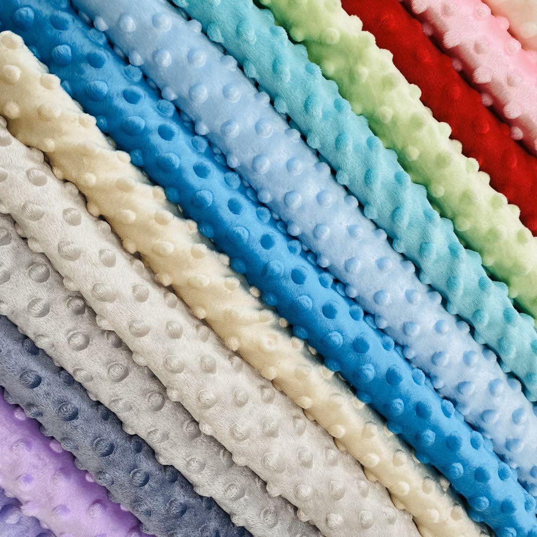minky dot fabric color