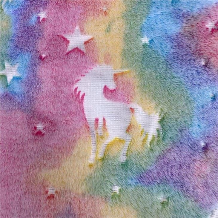 Rainbow Unicorn Blanket Flannel Fabric